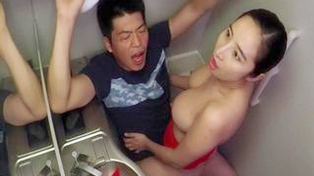 Japan Air Hostess Racy Romp with Passenger in Lavatory