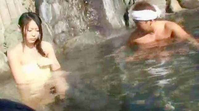Creepy guys attack innocent JAV girl in hot spring