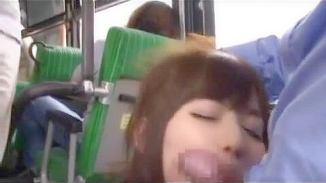 Public Bus Blowjob by MILF in Japan