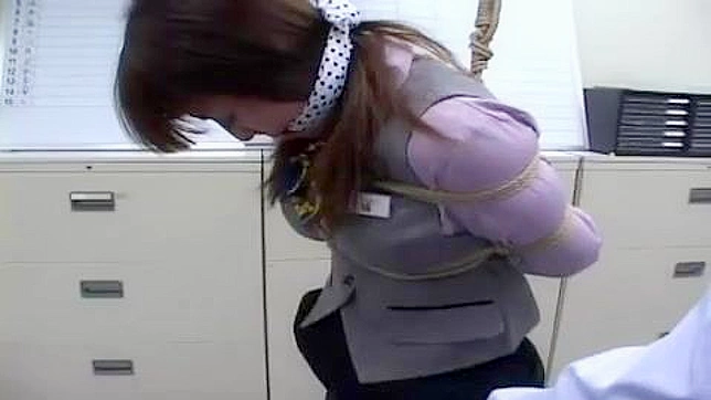 Bondage in the Middle of Office by Mad Colleague and Japanese Secretary