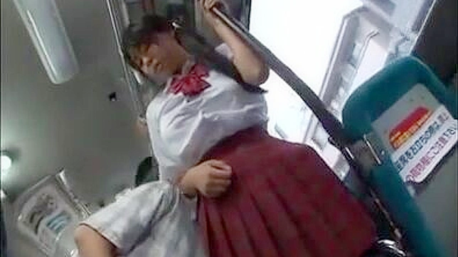 公共バスのスキャンダル - 女子生徒の秘密が変態老人に暴露される