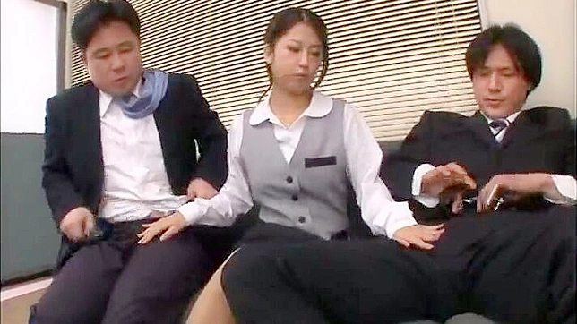 Asian Boss' Secretarial Test - Can she handle multiple tasks in a weird way?