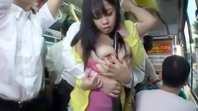Grope and Fuck in Public - Poor Japanese Girl Wild Ride on a Crowded Bus