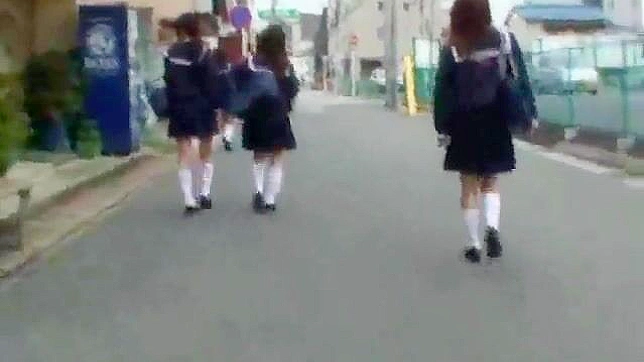 Japanese Schoolgirl Rough Encounter with Locals on her way to school