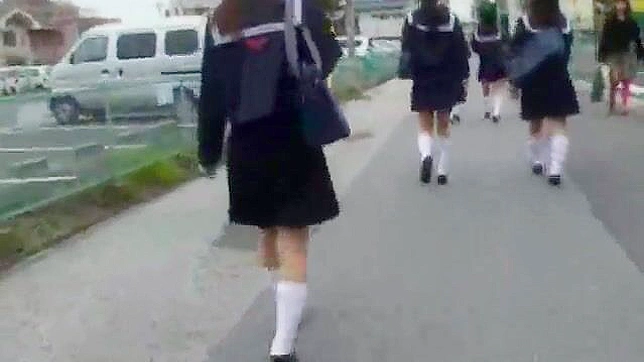Japanese Schoolgirl Rough Encounter with Locals on her way to school