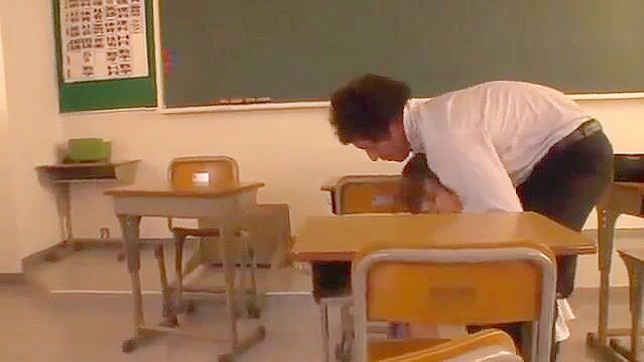 Insane student earns messy facial after fucking Oriental teacher
