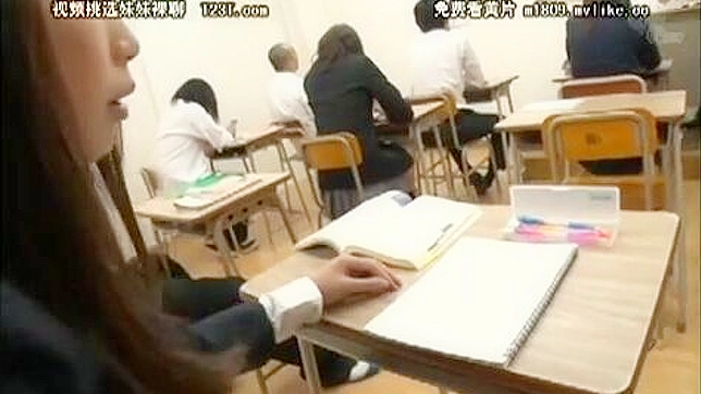 Oriental Schoolgirls' Wild Sex Romp in Classroom