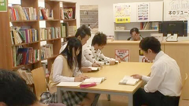 Shy Teen First Time at Public Library with a Maniac