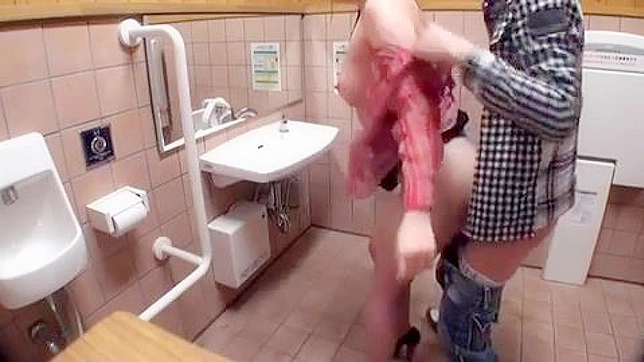 Public Toilet Fucking After Foreplay in a Car