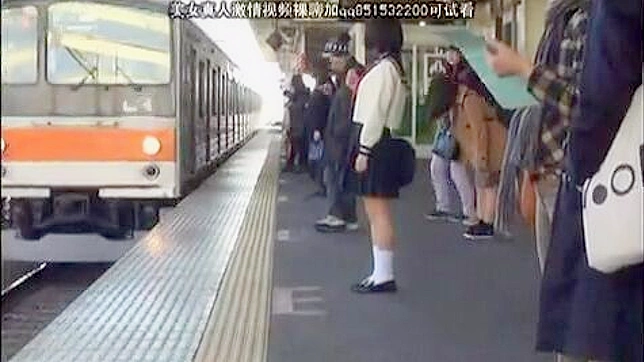 無邪気な女子高生が東京メトロでワイルドに走る