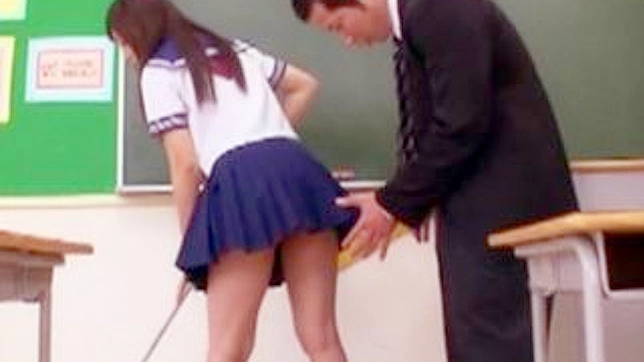 Sexy Schoolgirl's Ass Tormentd by Perverted Professor in Japan Porn Video