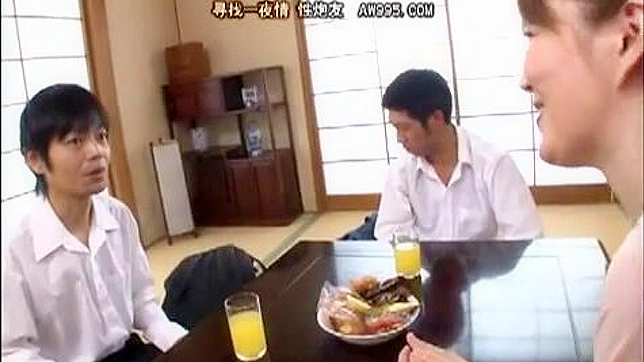 Japanese Maid Naughty Behavior with Boss' Cock