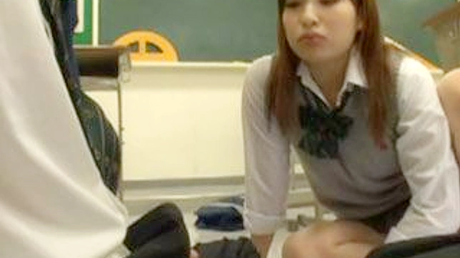 Oriental Teenagers' Secret Affair in Classroom after Hours