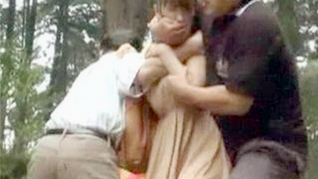 Violent Gangbang of Terrified Asian Beauty by Three Perverts