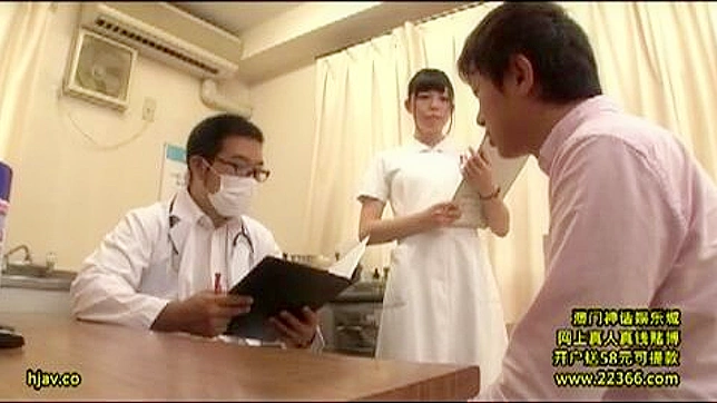 Naughty Nurse Seduces Lonely Patient in Waiting Room
