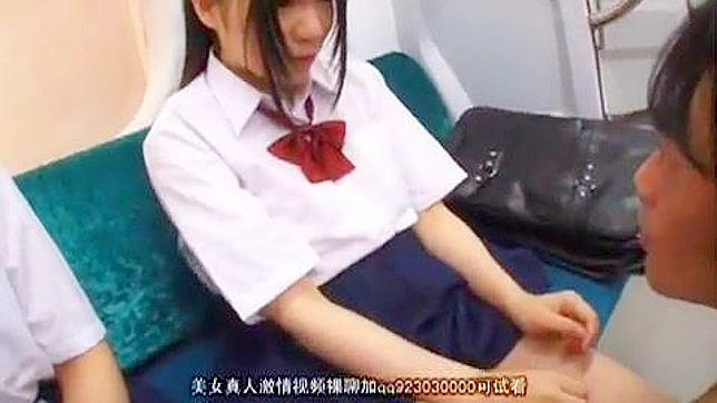 Japan Schoolgirl Threesome With Senior Guy at the Bus