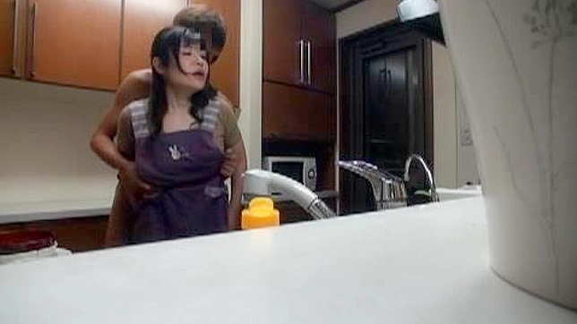 Secretly Filmed - Young Master Hot sex with new housemaid in kitchen