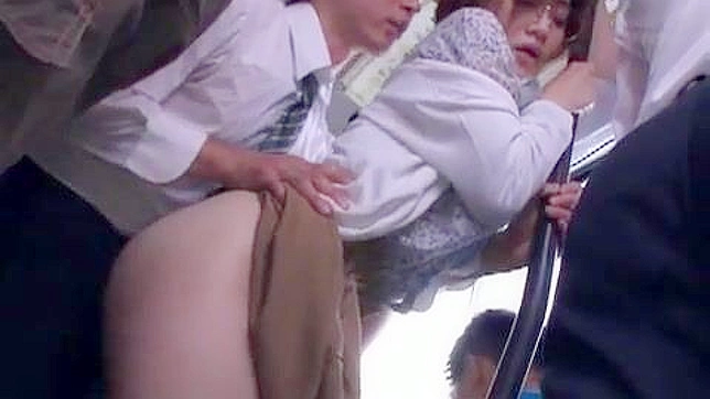 Maniac Sexual Assault on Cute Asian Girl in Bus