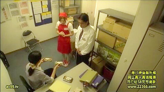Oriental Strict Boss Punishes Workers for Wetting in Uniform