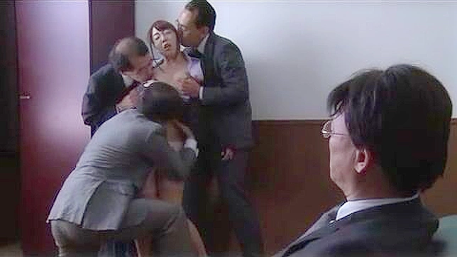Uchimura Rina Molested by Bunch of Older Colleagues on First Day at Work