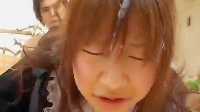 Japanese Teen Maid Disgraceful Encounter with Multiple Men and their Thick Cum