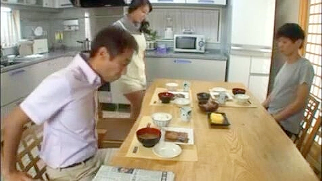 Taboo Family Affair in Japan Kitchen
