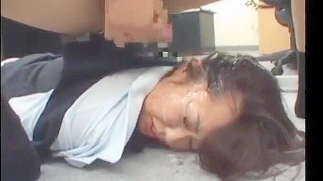 Rough Office Fuck with Hot Japanese Girl and Colleague
