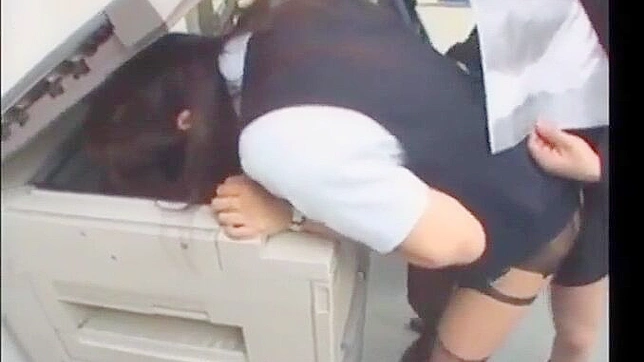 Rough Office Fuck with Hot Japanese Girl and Colleague