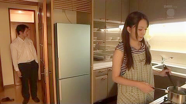 MILF in Heat - Yuki Kitchen Romp with Hubby BFF