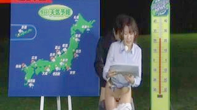 Weather Report Gone Wild! Japan Reporter Hot Sex on Air