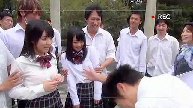 Tourist Wild Encounter with Crazy Schoolboys in Japan