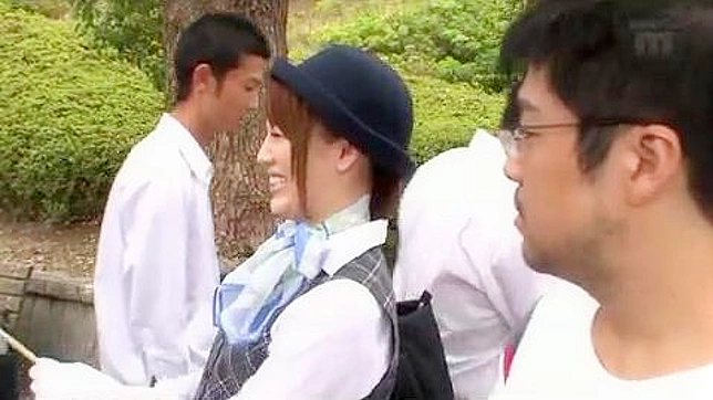 Tourist Wild Encounter with Crazy Schoolboys in Japan