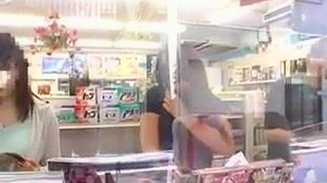 Sexy Asian in Short Skirt Gets Naughty in Public