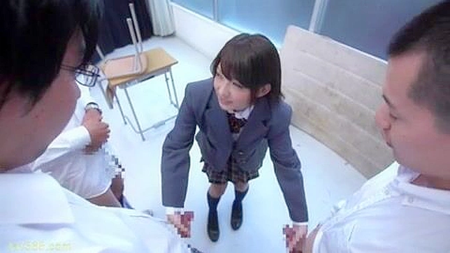 Asians Schoolgirl Narumi Urumi Shocking Cum Swallowing Scandal with Classmates