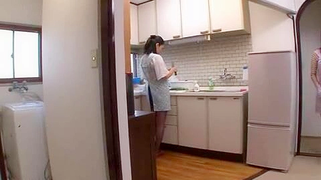Sister Secret sex with hubby in kitchen while wife away