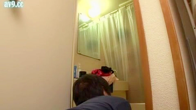 Sister best friend catches immodest boy sniffing her panties in the bathroom