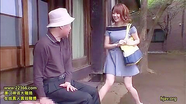 Asian Grandpa Can't Get Boner with Porn Mags, So He Steps in to Help Nozomi Mayu Feel Good