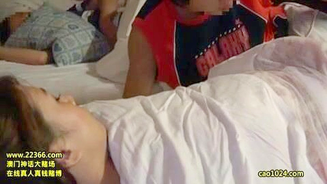 Sneaky Sons fulfill dad fantasy with MILF wife during nap time