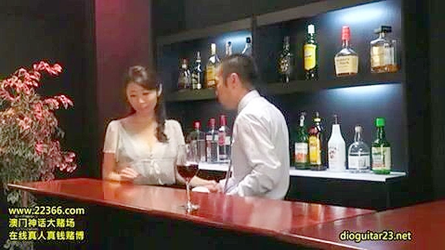 Busty Shinoda Ayumi Wild Night at the Bar with Confused Barman