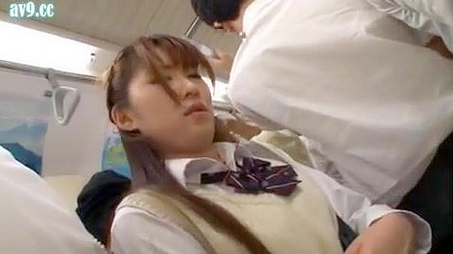 Unprotected Schoolgirl Groped and Fucked in Public bus by Creepy Dude