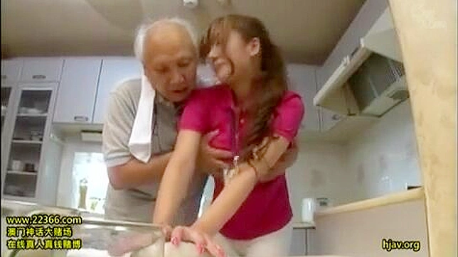 Naughty Nurse Secret Affair with Elderly Patient in the Kitchen