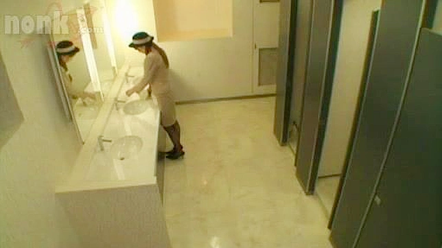 Crazy Janitor Public Toilet Creampie Orgy with Unwilling Lady