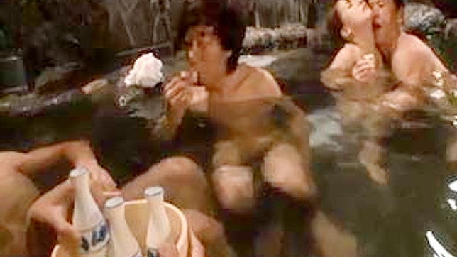 Sneaky Wife Gets Fucked while hubby drunk on sake