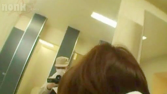 Public Toilet Terror - Asian Girl gets brutalized by stranger with knife