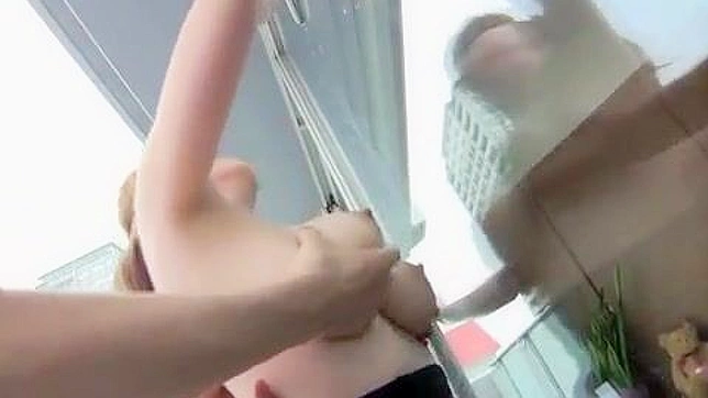 Naughty Nerdy girl with big boobs gets swept away by two guys in steamy Asians porn