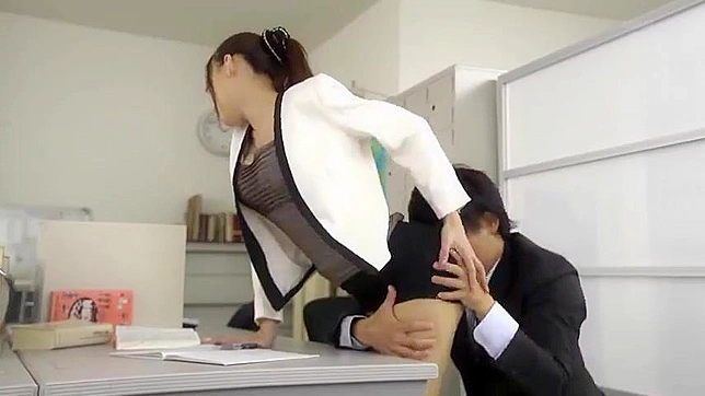 Professor Hasumi Secret Affair with Busty Milf Revealed in Hot Office Encounter