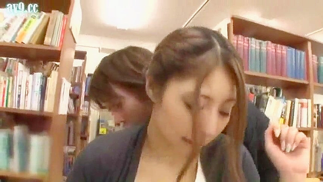 Oriental Skinny Student Teen Gets Harassed and Fucked in library