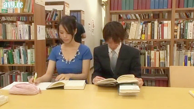 Sexy Babe Rough Encounter in Quiet Library