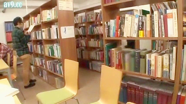 Sexy Babe Rough Encounter in Quiet Library
