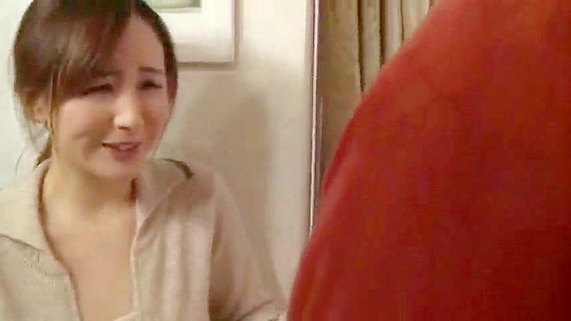 Busty MILF Seduces Her Husband Young co-worker in Hot JAV Video